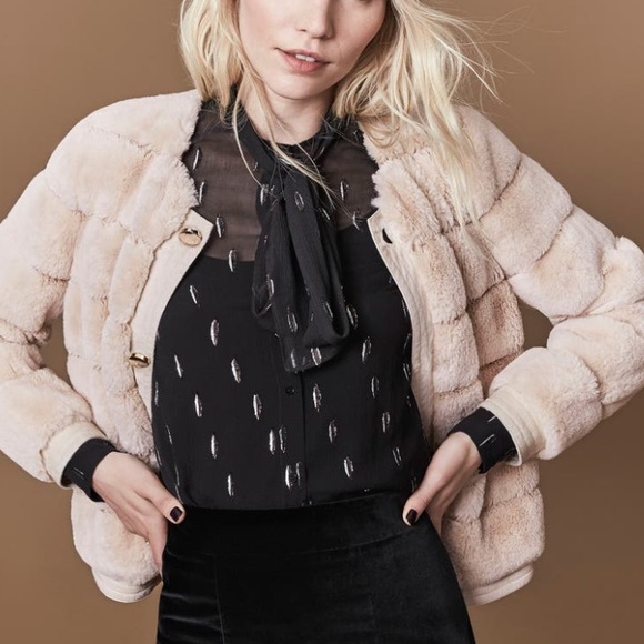 Eliza J Soft Faux Fur Sand Color Jacket New With Tag Duplicate - Main Image